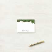 Girly Green Velvet Agate Geode Script Typografie Post-it Klebezettel (Auf Schreibtisch)