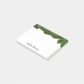 Girly Green Velvet Agate Geode Script Typografie Post-it Klebezettel (angewinkelt)