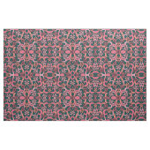 Girly Groovy Pink Coral Green 70er Blume Muster Stoff (Fat Quarter (45,7 x 55,9 cm))