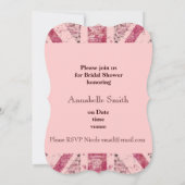 Girly Grunge Gewerkschafts-Jackbriten-Braut Einladung (Rückseite)