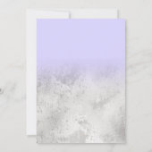 Girly Grunge Silver Lilac Glitzer Foil Sweet 16 Einladung (Rückseite)