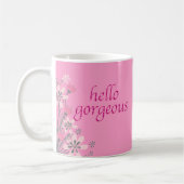 Girly hallo des Typografie-rosa Glitzer-| herrlich Kaffeetasse (Links)
