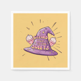 Girly Halloween - Zauberkunst Weg zu den Süßigkeit Serviette