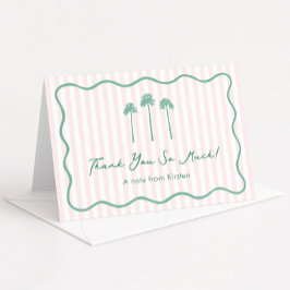Girly Hand-drawn Palm Springs Bachelorette Party Dankeskarte