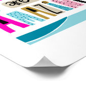 Girly Hand Inspirierend Zitat Poster (Ecke)