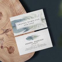 Girly Hand Wasserfarbenblauer Federboho