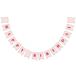 Girly Happy Birthday Blush Pink Rot Geburtstag Wimpelkette