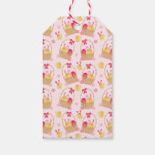 Girly Happy Oaster Chicks Pink Geschenkanhänger (Rückseite)