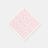 Girly Heart Pattern Rosa Weiß Serviette (Ecke)