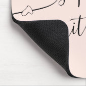 Girly Heart Script Blush Pink Mousepad (Ecke)
