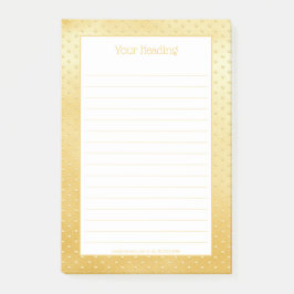 Girly Hearts Imitate Goldenes Muster Post-it Klebezettel