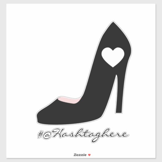 Girly Heel Heel Name Script Car Sticker (Blatt)