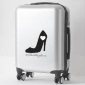 Girly Heel Heel Name Script Car Sticker (Koffer)