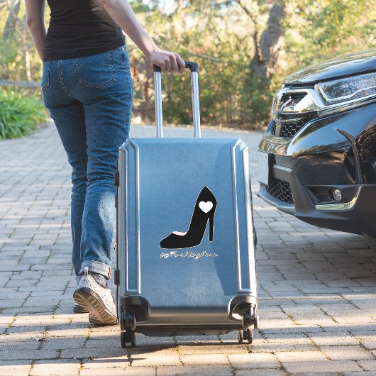 Girly Heel Heel Name Script Car Sticker (Koffer Insitu)