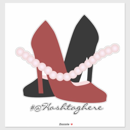 Girly Heelses Perlen Name Script Car Sticker (Blatt)