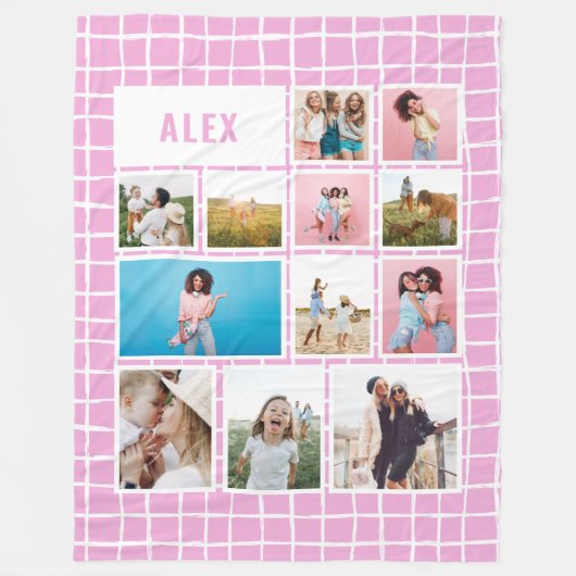 Girly hell rosa 12 Foto modern minimalistisch abst Fleecedecke (Vorderseite)