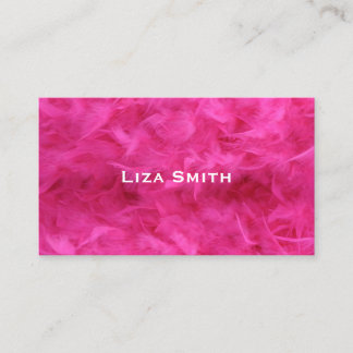 Girly helle rosa Feder-sexy Visitenkarte