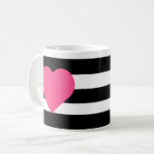 Girly Herz-Kaffee-Tasse Kaffeetasse (Vorderseite Links)