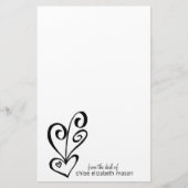 Girly Herz kritzelt Briefpapier (Vorderseite)