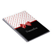 Girly Herzen und Tupfen mit Namen Notizblock (Rechte Seite)