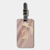 Girly , High Heel , Monogram Personalisiert Gepäckanhänger (Vorderseite vertikal)
