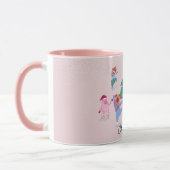 Girly Hogs Ice Skaten Blush Pink Weihnachtsname Tasse (Links)