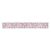 Girly Hogs Ice Skaten Pattern Rosa Rosa Ripsband (Vorderseite)
