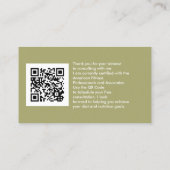 Girly Holistic Nutrition Consultant Women Health Visitenkarte (Rückseite)