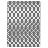 Girly Holzkohlen-u. Aqua-Diamant-Gitter Klemmbrett (Rückseite)