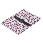 Girly Hot Pink & Black Ladybugs Gingham Name Notizblock (Linke Seite)