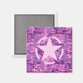 Girly Hot Pink Digital Camouflage Camouflage Magnet (Vorderseite/Rückseite)