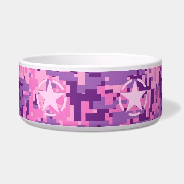Girly Hot Pink Digital Camouflage Camouflage Napf (Vorderseite)