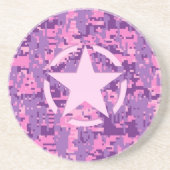 Girly Hot Pink Digital Camouflage Camouflage Untersetzer (Vorne)
