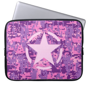 Girly Hot Pink Digital Camouflage Dekoration Laptopschutzhülle