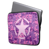 Girly Hot Pink Digital Camouflage Dekoration Laptopschutzhülle (Vorderseite Links)