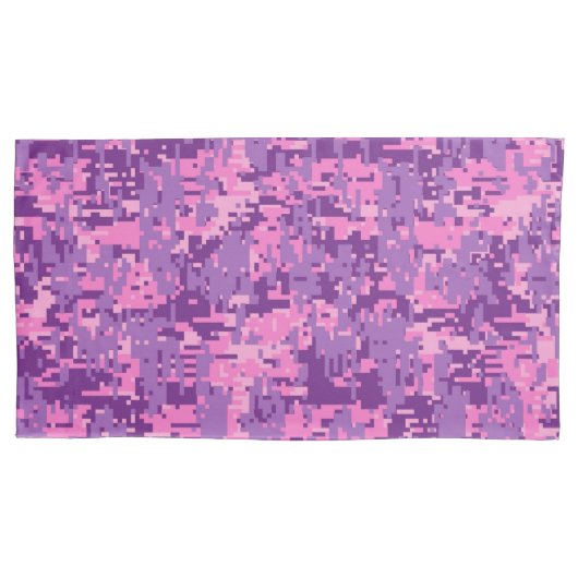 Girly Hot Pink Digital-Camouflage Kissenbezug (Vorderseite-Links)