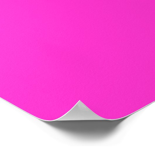 Girly Hot Pink Farbe Hintergrund Anpassen Sie es! Poster (Ecke)