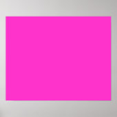 Girly Hot Pink Farbe Hintergrund Anpassen Sie es! Poster (Vorne)