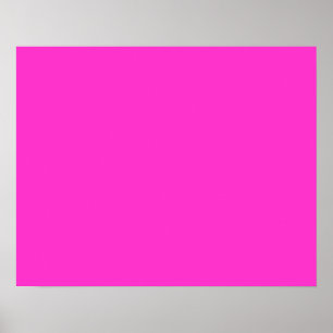 Girly Hot Pink Farbe Hintergrund Anpassen Sie es! Poster