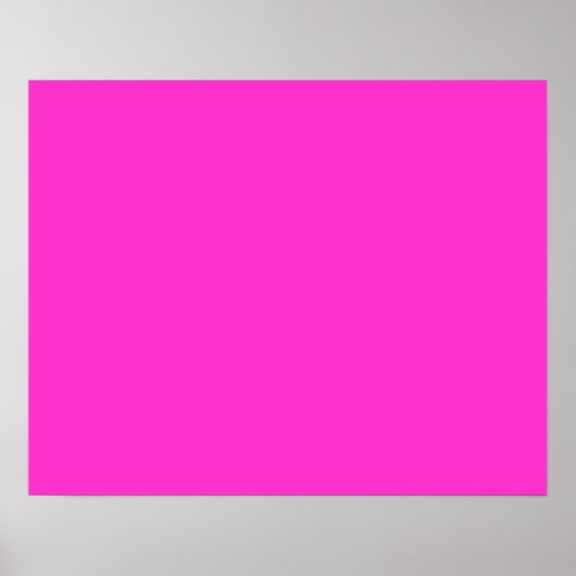 Girly Hot Pink Farbe Hintergrund Anpassen Sie es! Poster (Vorne)