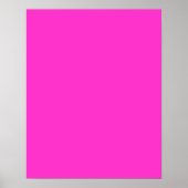 Girly Hot Pink Farbe Hintergrund Anpassen Sie es! Poster (Vorne)