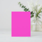 Girly Hot Pink Farbe Hintergrund Anpassen Sie es! Postkarte (Stehend Vorderseite)