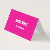 Girly Hot Pink Fuchsia Farbenfrohe Veranstaltungsp Visitenkarten (Vorderseite)