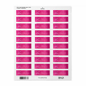 Girly Hot Pink Fun Glitzer Monogram Rücksendeadres (Vorne)