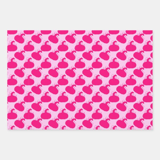 Girly Hot Pink Happy Halloween Mixed Pattern Gesch Geschenkpapier Set (Vorderseite 2)