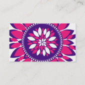 Girly hübsche rosa und lila Blumen-Kunst-Geschenke Visitenkarte (Rückseite)