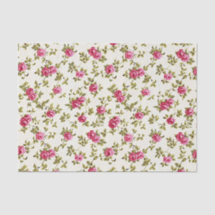 Girly hübsches rosa Blumendruck-Muster Seidenpapier