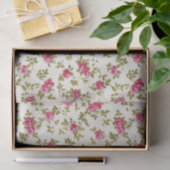 Girly hübsches rosa Blumendruck-Muster Seidenpapier (Geschenk)