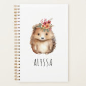 Girly Igel Personalisiert Planer (Vorderseite)