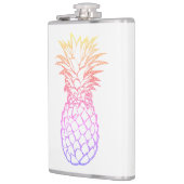 Girly Imitat-Glitzer-Ananas-weiße Flasche 8oz Flachmann (Links)